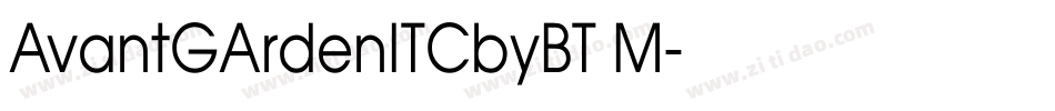 AvantGArdenITCbyBT M字体转换